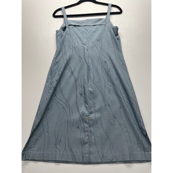 Y2K Rampage Wear Light Blue Floral Womens/Juniors dress Wavy Vine Design sz 11 - Picture 7 of 13